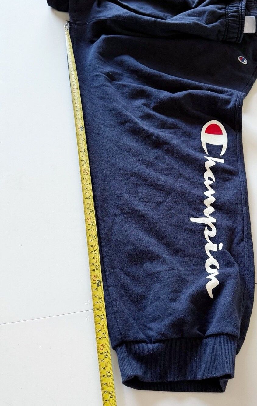 READ Champion Sweatpants 4XB Navy Blue Joggers Spell Out Logo Tapered Big Tall - Picture 4 of 16